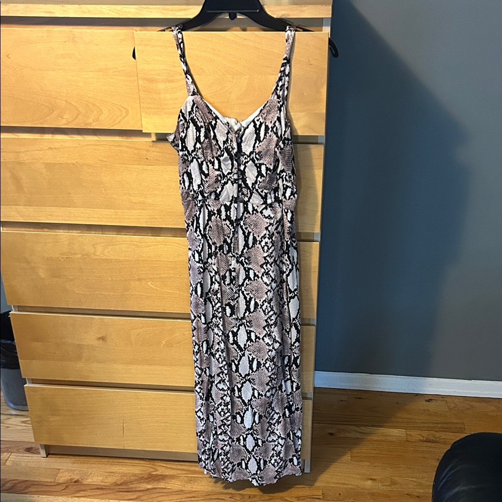 Express Black and White Patterned Maxi Dress